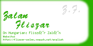 zalan fliszar business card